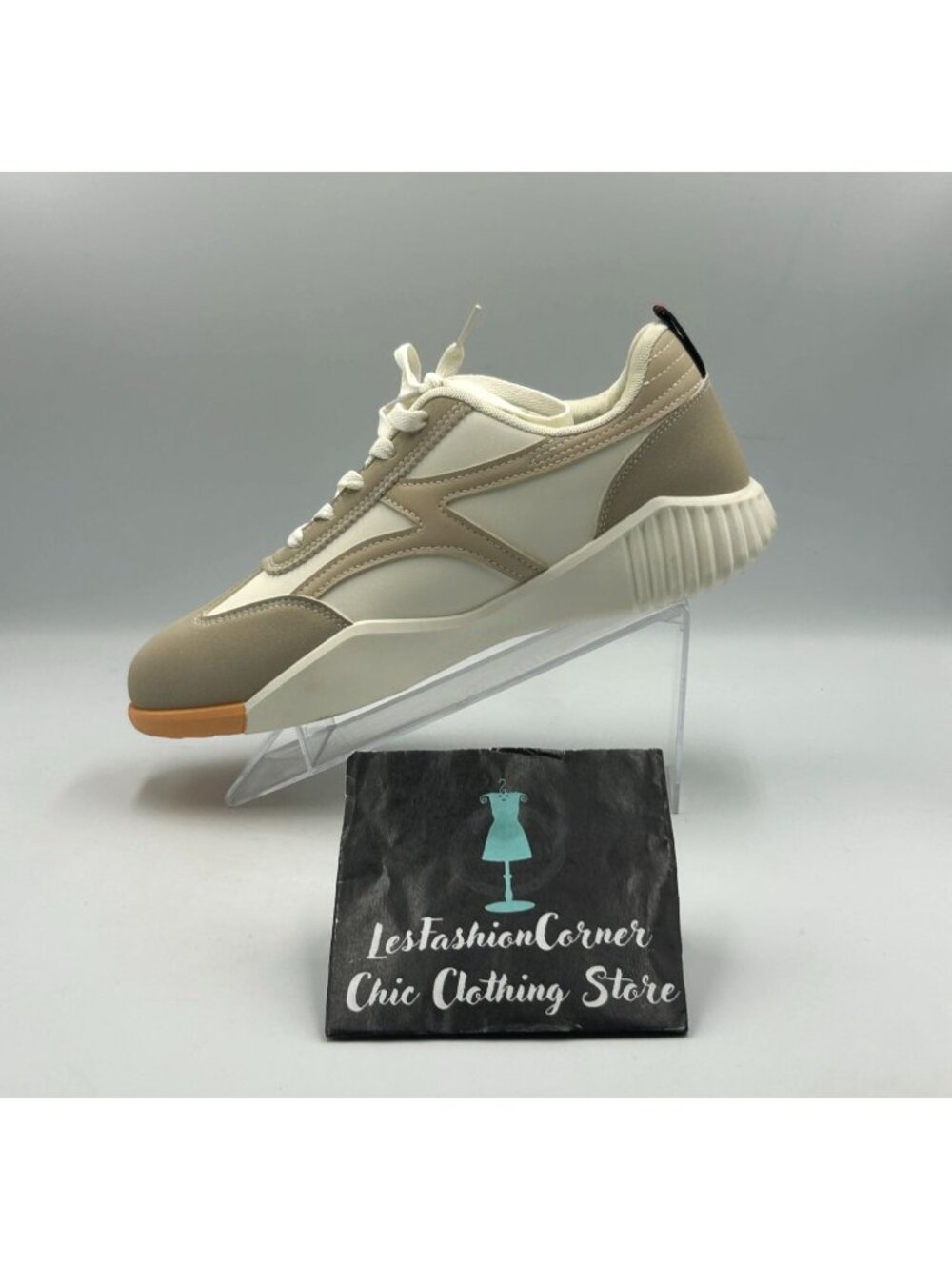 NWT De Florance Women's Beige White Cloudea Arch Support Sneakers Size 10 3330 - Picture 15 of 16